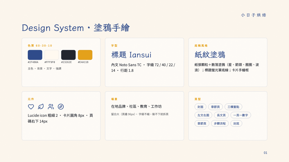 塗鴉手繪 Design System 頁